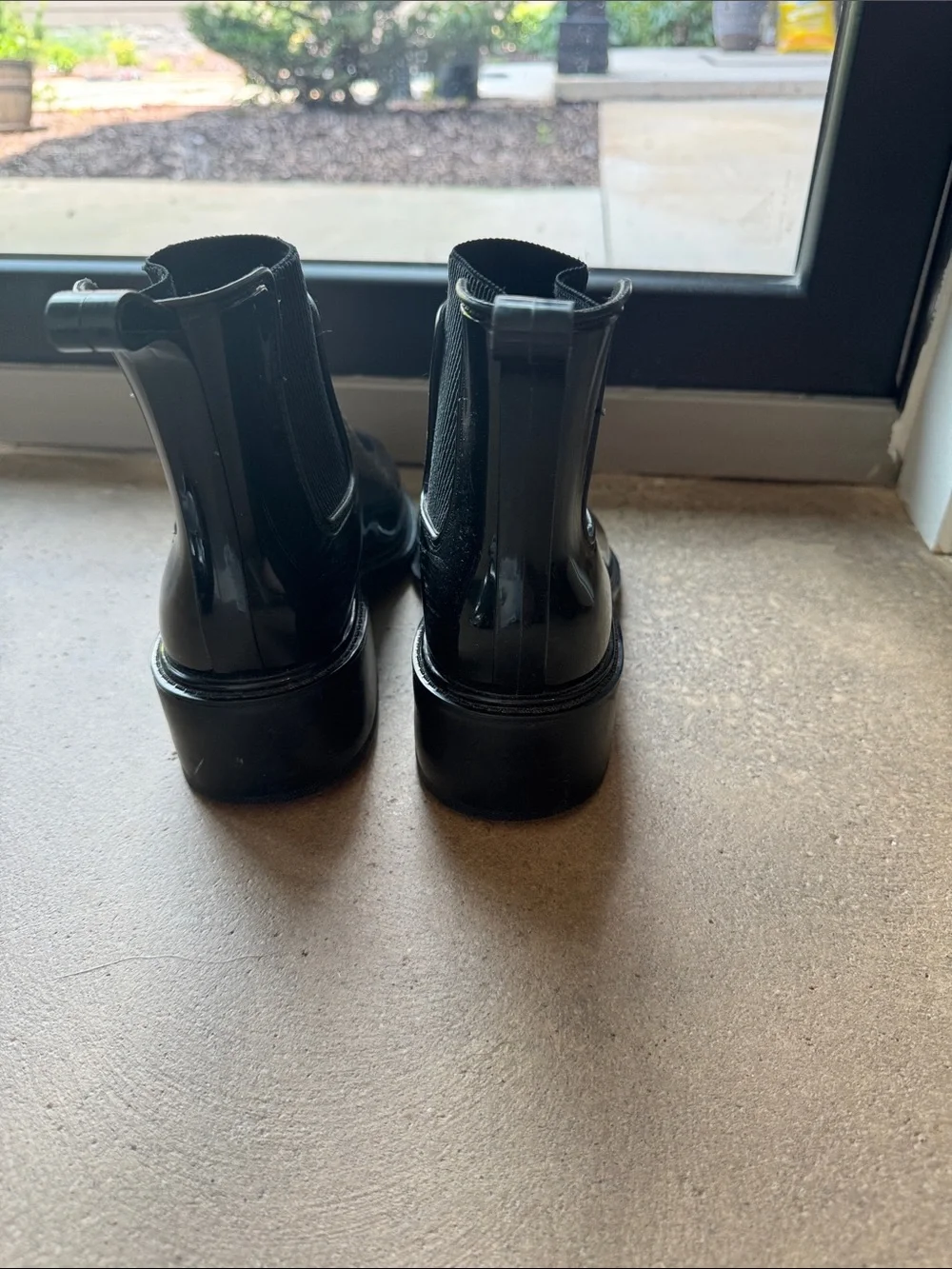 Target Gloss Black Chelsea-Style Rain Booties